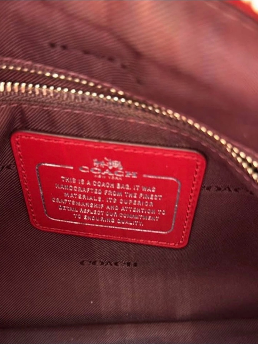 Coach Red Pebbled Leather Satchel with Detachable Strap - Picture 3 of 9